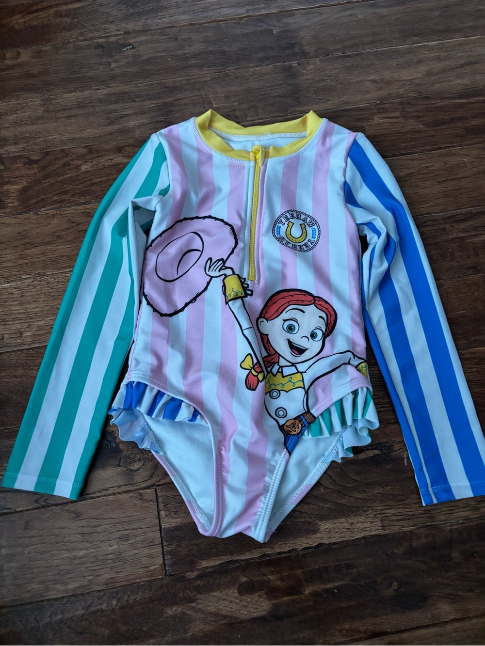Disney 5T Toy Story Jessie Swimsuit Swim Long Sleeve Rashguard